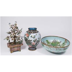 3 Cloisonné Pieces