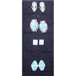 FOUR PAIR MEXICAN EARRINGS