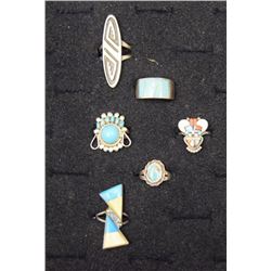 SIX NAVAJO RINGS