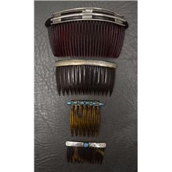 FOUR NAVAJO HAIR COMBS