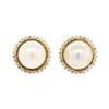 Image 1 : 2.00 ctw Diamond and Mabe Pearl Earrings - 14KT Yellow Gold