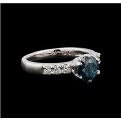 1.35 ctw Blue Diamond Ring - Platinum