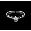 Image 2 : 14KT White Gold 0.36 ctw Round Cut Fancy Brown Diamond Solitaire Ring