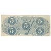 Image 2 : 1863 $5 The Confederate States of America Note T-60 CC