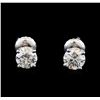 Image 1 : 1.47 ctw Diamond Stud Earrings - 14KT White Gold