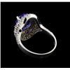 Image 3 : 2.93 ctw Tanzanite and Diamond Ring - 14KT White Gold