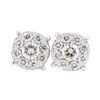 Image 1 : 0.90 ctw Diamond Earrings - 14KT White Gold