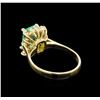 Image 3 : 1.76 ctw Emerald and Diamond Ring - 14KT Yellow Gold