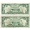 Image 2 : 1963 $5 Fine Red Seal Bill Lot of 2