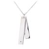 Image 1 : 0.01 ctw Diamond Pendant with Chain - 14KT White Gold