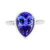 Image 2 : 2.77 ctw Tanzanite Ring - 14KT White Gold