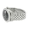 Image 5 : Rolex Mens Stainless Steel 3.15 ctw Black Diamond Datejust Wristwatch