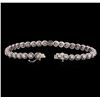 Image 3 : 3.95 ctw Diamond Bracelet - 14KT White Gold
