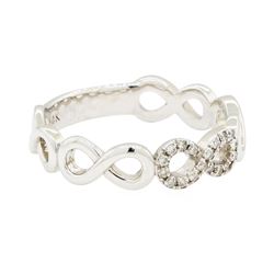 0.10 ctw Diamond Infinity Ring - 14KT White Gold