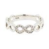 Image 2 : 0.10 ctw Diamond Infinity Ring - 14KT White Gold