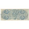 Image 2 : 1863 $5 The Confederate States of America Note T-60 CC