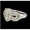 Image 1 : 1.45 ctw Diamond Ring - 14KT White Gold