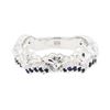 Image 2 : 0.20 ctw Sapphire Ring - 14KT White Gold