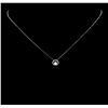 Image 1 : 0.33 ctw Diamond Pendant And Chain - 14KT White Gold