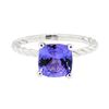 Image 2 : 2.24 ctw Tanzanite Ring - 14KT White Gold