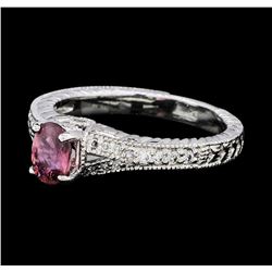 0.83 ctw Ruby and Diamond Ring - Platinum