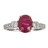 Image 1 : 2.99 ctw Ruby and Diamond Ring - 18KT White and Yellow Gold