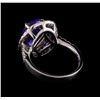 Image 3 : 14KT Two-Tone 2.01 ctw Tanzanite and Diamond Ring