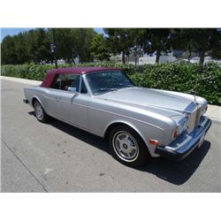 1983 Silver and Red Rolls Royce Corniche Convertible