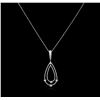 Image 2 : 1.44 ctw Diamond Pendant With Chain - 14KT White Gold