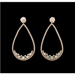 14KT Rose Gold 2.55 ctw Diamond Earrings