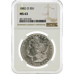 1882-O NGC MS63 Morgan Silver Dollar