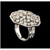 Image 4 : 14KT White Gold 3.86 ctw Diamond Ring
