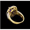 Image 3 : 14KT Two-Tone Gold 5.40 ctw Tanzanite and Diamond Ring