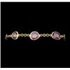 Image 1 : 12.52 ctw Multi-Color Sapphire Bracelet - 18KT Yellow Gold