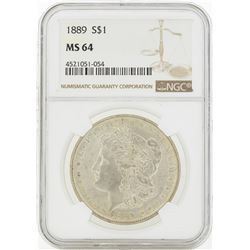 1889 MS64 NGC Morgan Silver Dollar