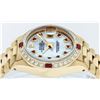 Image 3 : Rolex 18KT Gold President Diamond and Ruby Ladies Watch