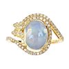 Image 1 : 2.29 ctw Opal and Diamond Ring - 14KT Yellow Gold