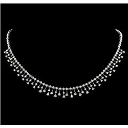 5.80 ctw Diamond Necklace - 18KT White Gold