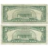 Image 2 : 1963 $5 Fine Red Seal Bill Lot of 2