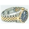 Image 4 : Rolex Two-Tone Diamond Blue Vignette and Sapphire DateJust Men's Watch