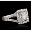Image 1 : 18KT White Gold 2.55 ctw Diamond Ring