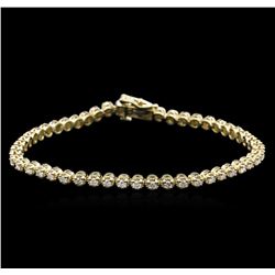 1.52 ctw Diamond Tennis Bracelet - 14KT Yellow Gold