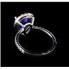 Image 3 : 2.85 ctw Tanzanite and Diamond Ring - 14KT White Gold