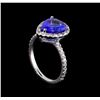 Image 4 : 2.85 ctw Tanzanite and Diamond Ring - 14KT White Gold