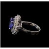 Image 3 : 4.85 ctw Tanzanite and Diamond Ring - 14KT White Gold