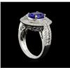 Image 4 : 18KT White Gold 2.45 ctw Tanzanite and Diamond Ring