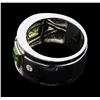 Image 3 : Crayola 0.90 ctw Peridot and White Sapphire Ring - .925 Silver
