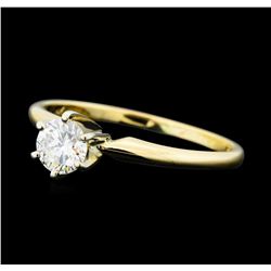 0.25 ctw Diamond Solitaire Ring - 14KT Yellow Gold