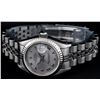 Image 7 : Ladies Rolex Stainless Steel Quickset Slate Grey Roman Datejust Wristwatch