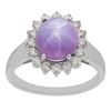 Image 2 : 4.71 ctw Star Ruby and Diamond Ring - 18KT White Gold